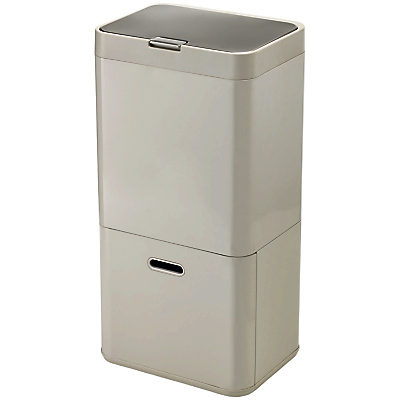 Joseph Joseph Intelligent Waste Totem Recycling Separation Unit, 58L Stone Joseph Joseph Intelligent Waste Totem Recycling Separation Unit, 58L Stone